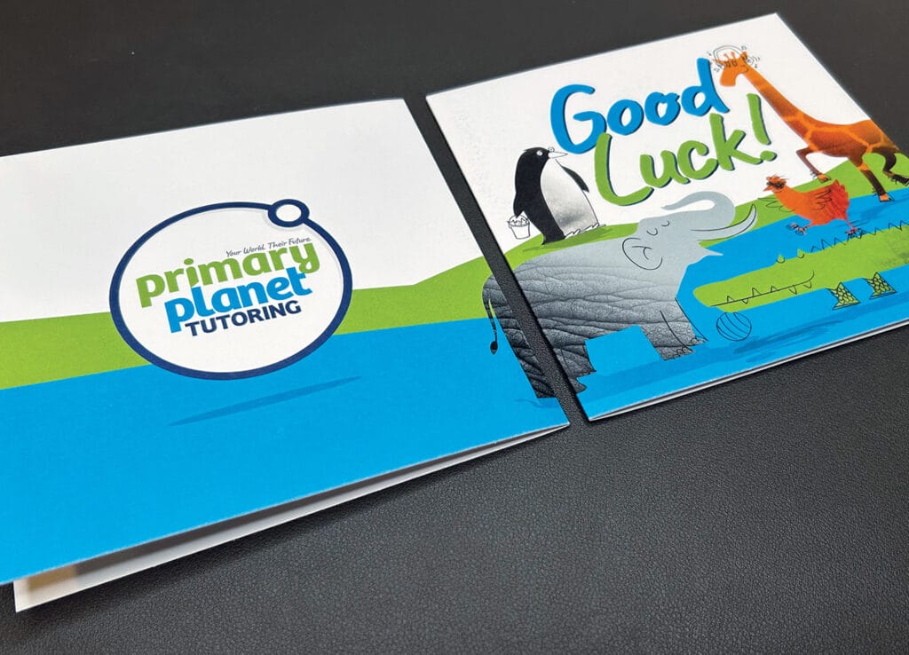 Primary Planet- Frankman Design Marketing Torquay Portfolio PRIMARYPLANET GOODLUCKCARD 3 - Primary Planet - DuoDot