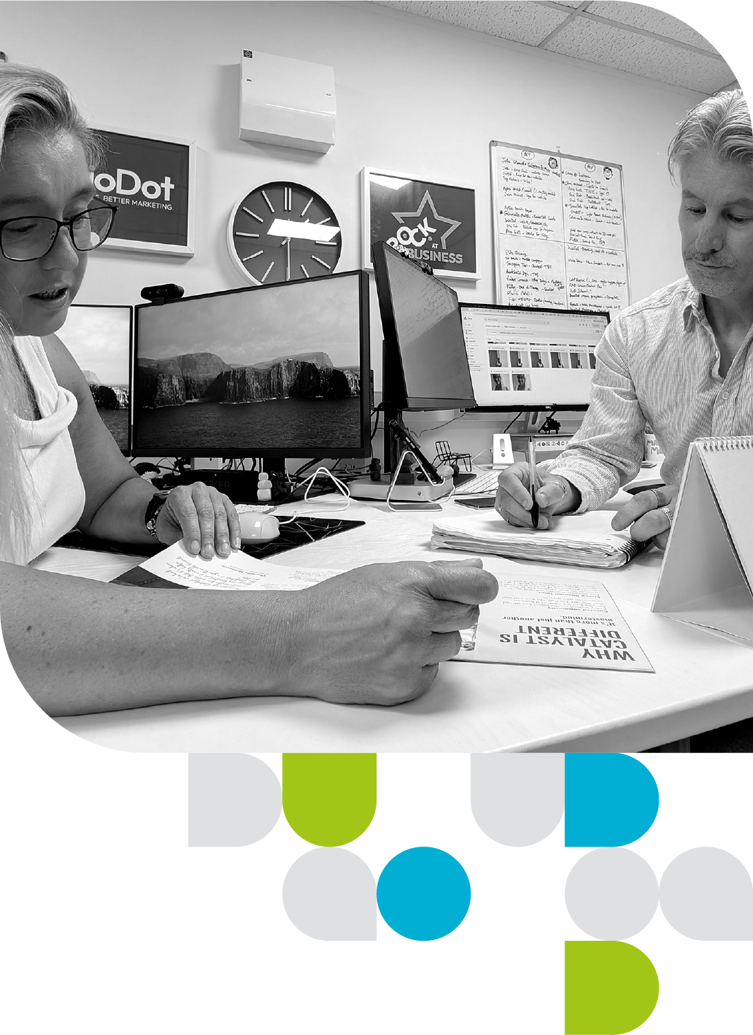 DuoDot workspace used for marketing strategy, planning and creative projects