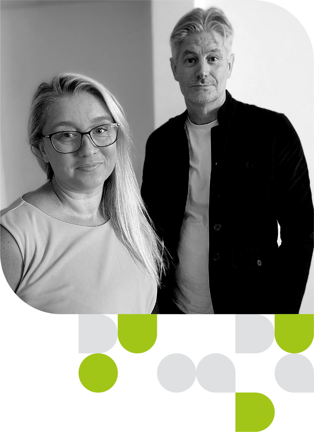 Maggie and Mark from DuoDot, a marketing agency in Devon